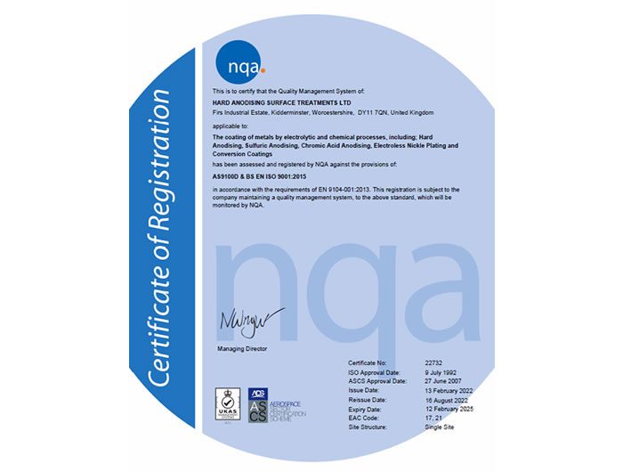 NQA Certificate